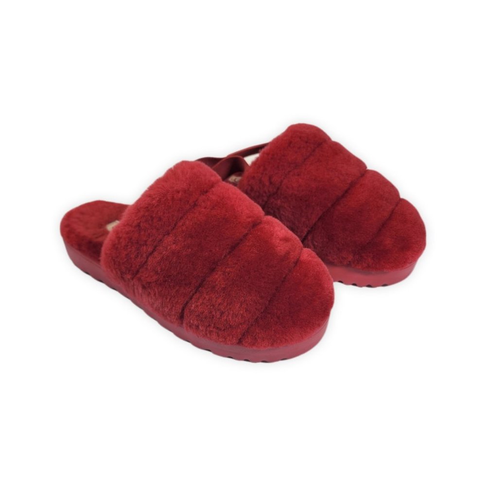 UGG Super Fluff Genuine Shearling Slingback Slipper - 10M